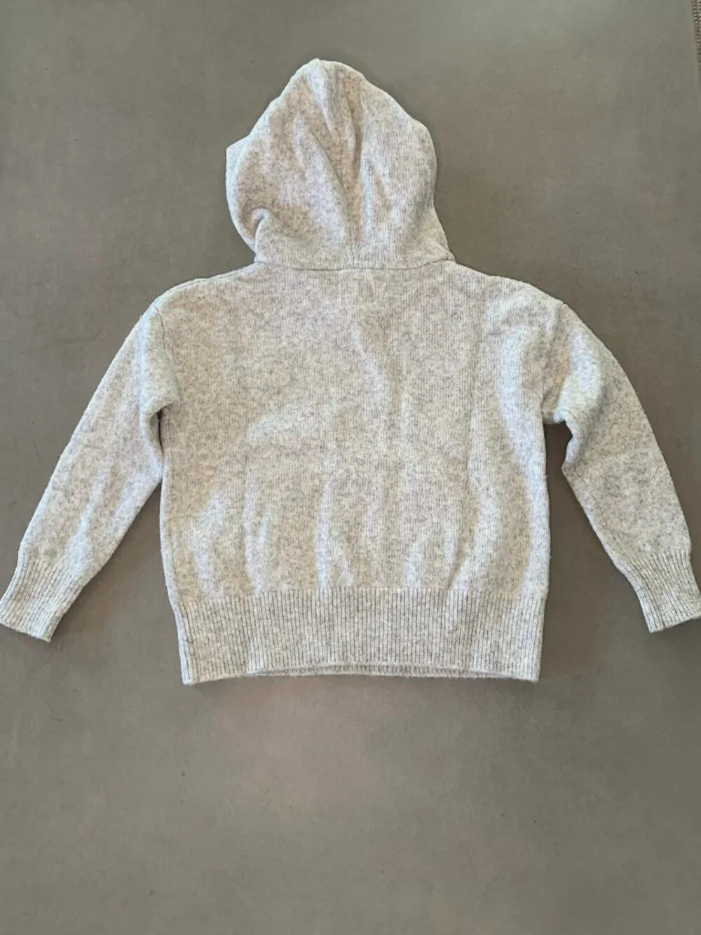 Gap Kids Light Gray Soft Knit Hooded Sweater XS